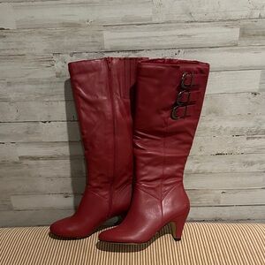 Bella Vita Elegant Red Knee-High Women's Boots
